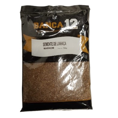 SEMENTE DE LINHACA MARROM BANCA 12 (KN) 750 GR
