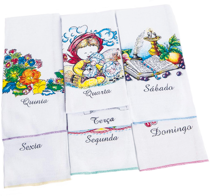 PANO PRATO SEMANARIO BRANCO 7UN