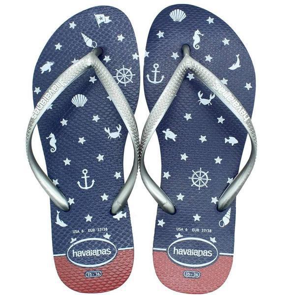 CHINELO NAUTICAL MARINH PRATA 39