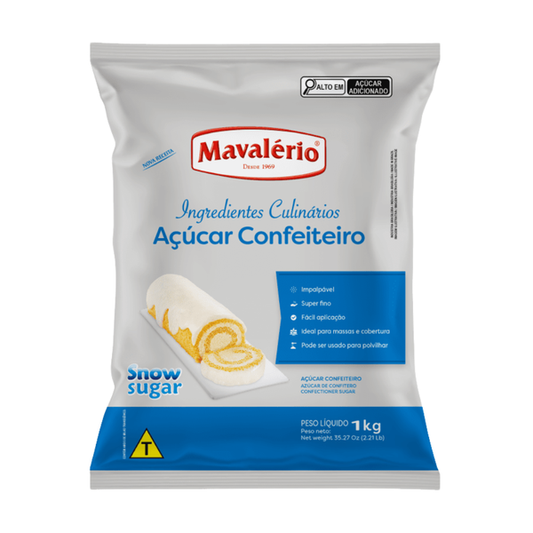 ACUCAR DE CONFEITEIRO SNOW SUGAR MAVALERIO 1KG