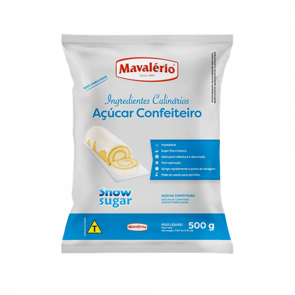 ACUCAR DE CONFEITEIRO SNOW SUGAR MAVALERIO 500G