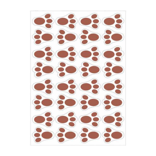 ADESIVO PASCOA PATINHAS MARROM C/64UN PRODAC