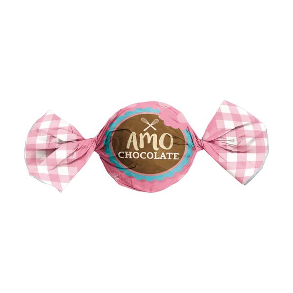 ALM TRUFA AMO CHOC. ROSA 150X160MM C/100UN CRO