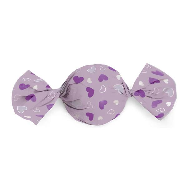 ALM TRUFA CORACAO LILAS 14,5X15,5 C/100UN CROMUS