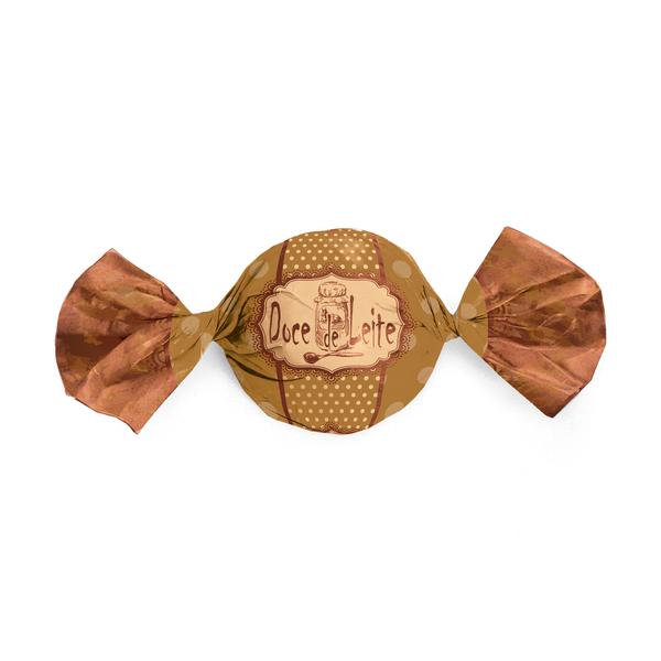 ALM TRUFA DOCE DE LEITE 15CMX16CM C/100FLS CROMUS