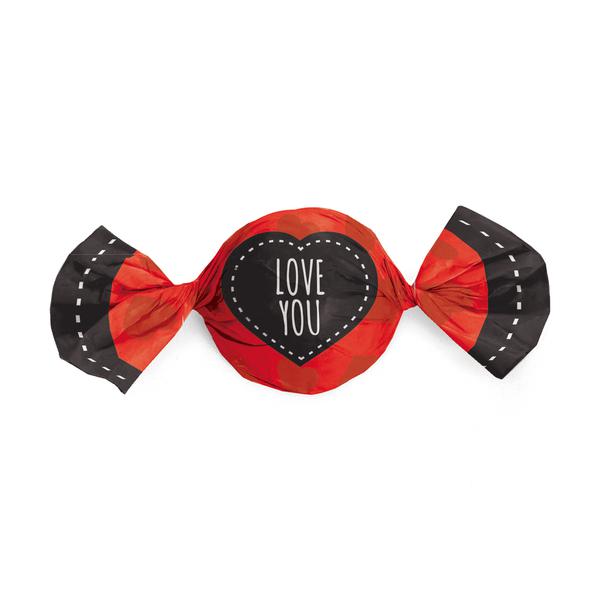ALM TRUFA LOVE RED 14,5X15,5CM PT C/100UN CROMUS