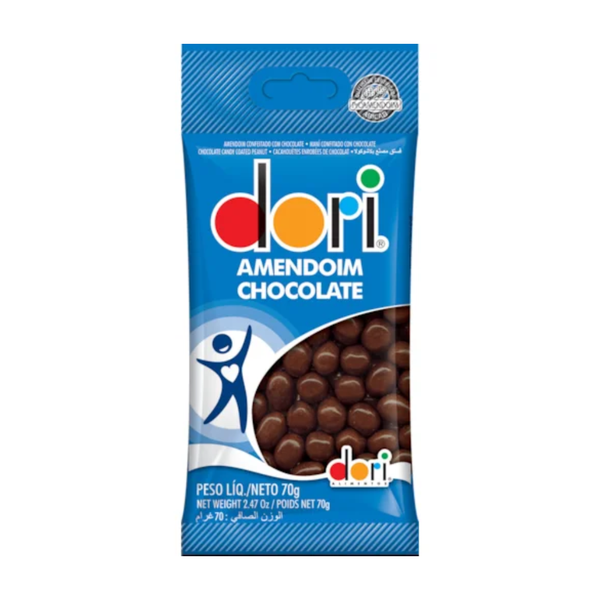 AMENDOIM CHOCOLATE 70G C/30UN DORI