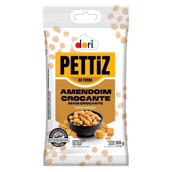 AMENDOIM CROC PETTIZ NATURAL 50G DORI