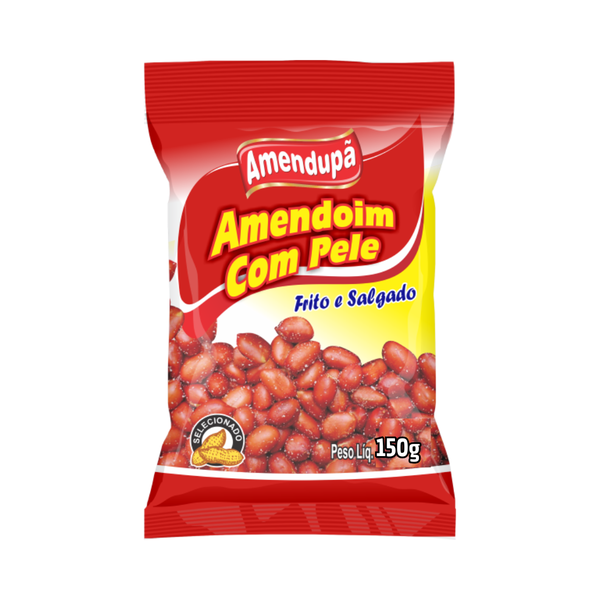 AMENDOIM FRITO C/ PELE 150G AMENDUPA
