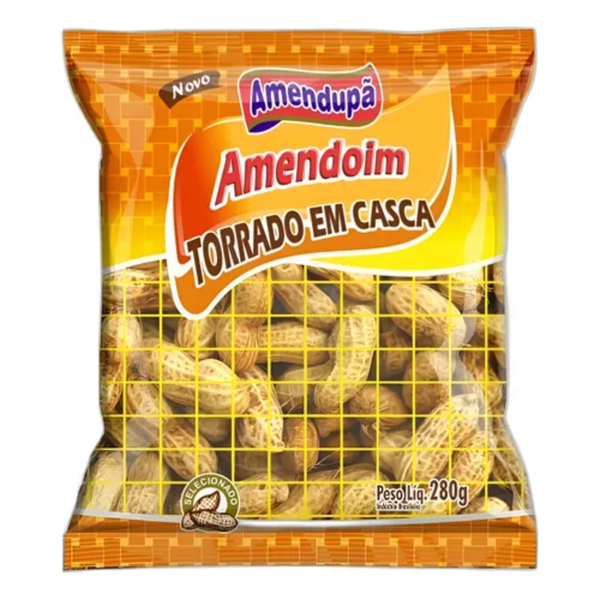 AMENDOIM TORRADO EM CASCA 280G AMENDUPA