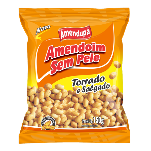 AMENDOIM TORRADO S/ PELE 150G AMENDUPA
