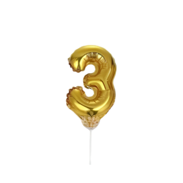 BALÃO DE BOLO DOURADO 3 DAFESTA