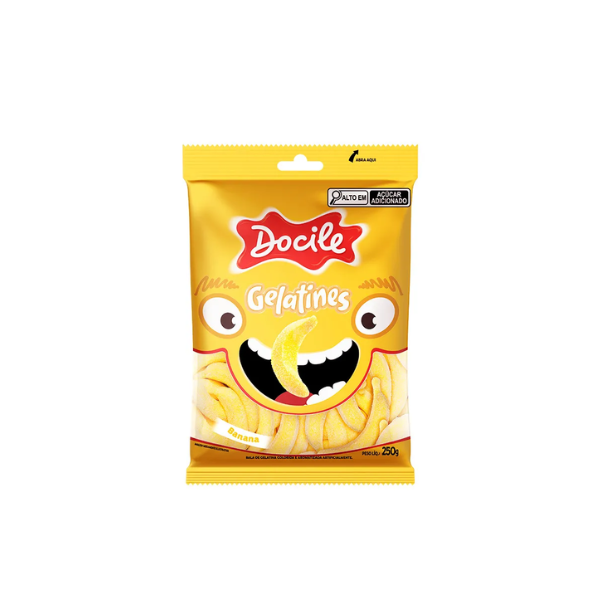 BALA GELATINA DE BANANA 250G DOCILE