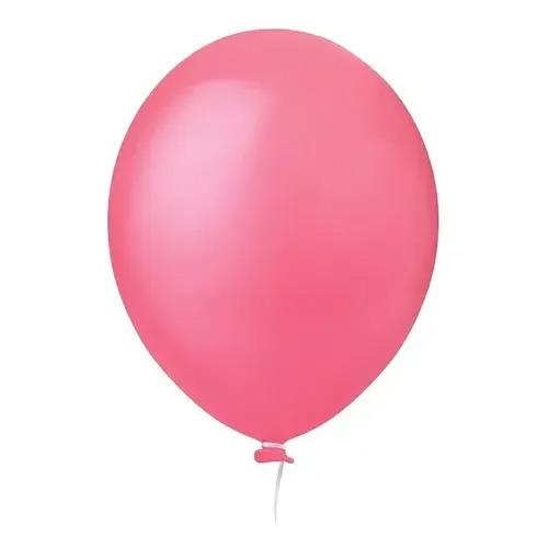 BALAO LISO ROSA BLUSH 5" PIC PIC C/50UN