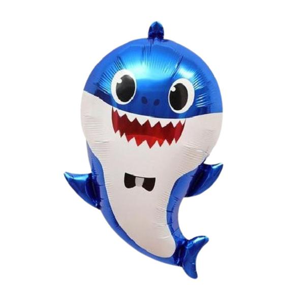 BALAO METAL. BABY SHARK AZUL 60CM DAFESTA
