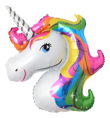 BALAO METAL. CABECA UNICORNIO 100CM DAFESTA