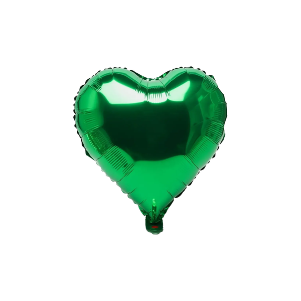 BALAO METAL. CORACAO VERDE 45CM DAFESTA