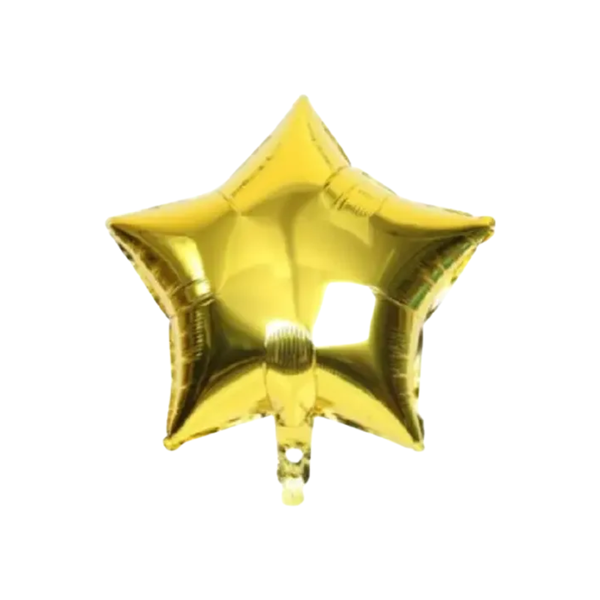 BALAO METAL. ESTRELA DOURADO 25CM DAFESTA