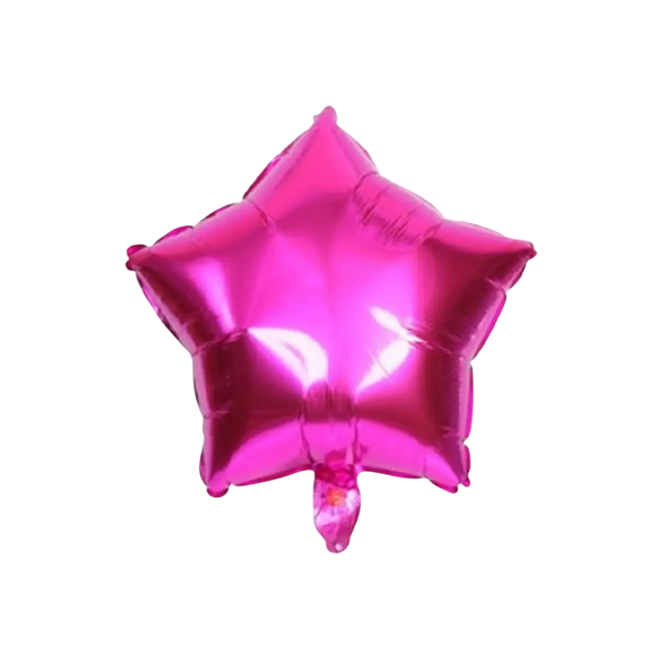 BALAO METAL. ESTRELA ROSA 25CM DAFESTA