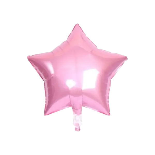 BALAO METAL. ESTRELA ROSA BEBE 45CM DAFESTA
