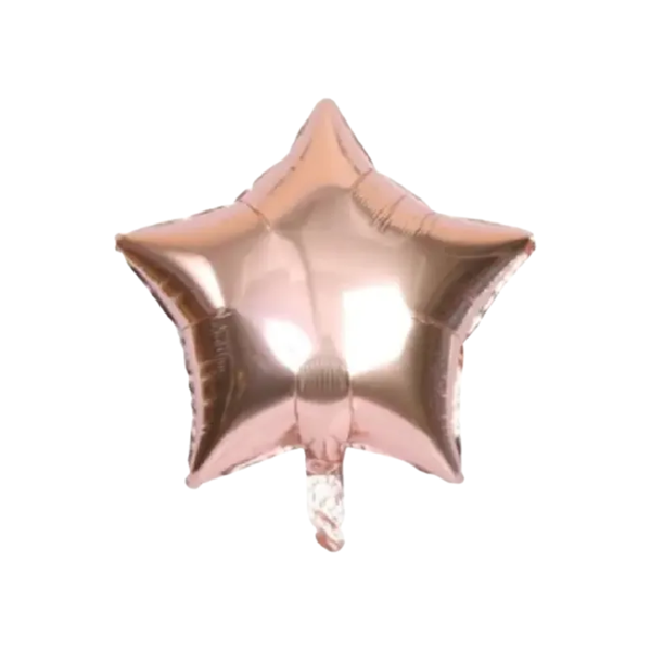 BALAO METAL. ESTRELA ROSE 25CM DAFESTA