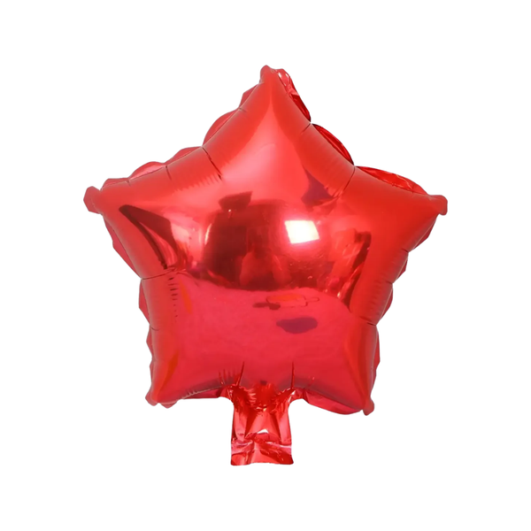 BALAO METAL. ESTRELA VERMELHO 25CM DAFESTA