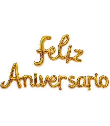 BALAO METAL. FELIZ ANIVERSARIO DOURADO DAFESTA