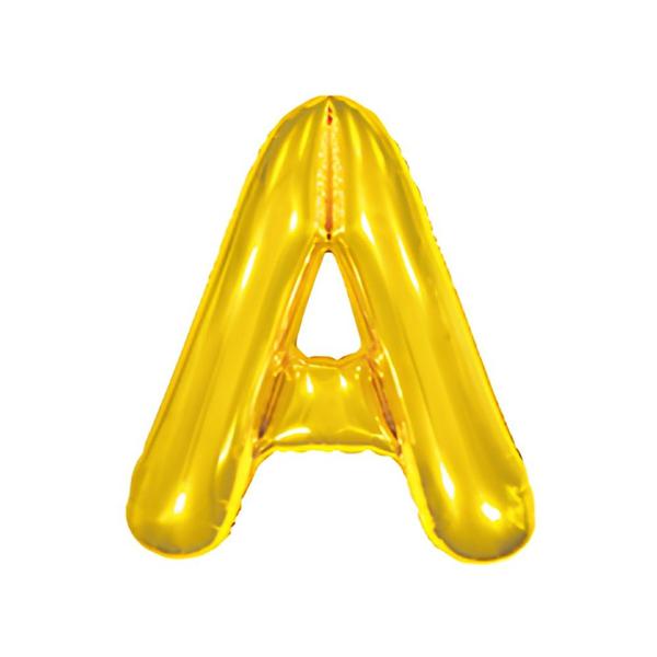 BALAO METAL. LETRA DOURADO A 100CM DAFESTA