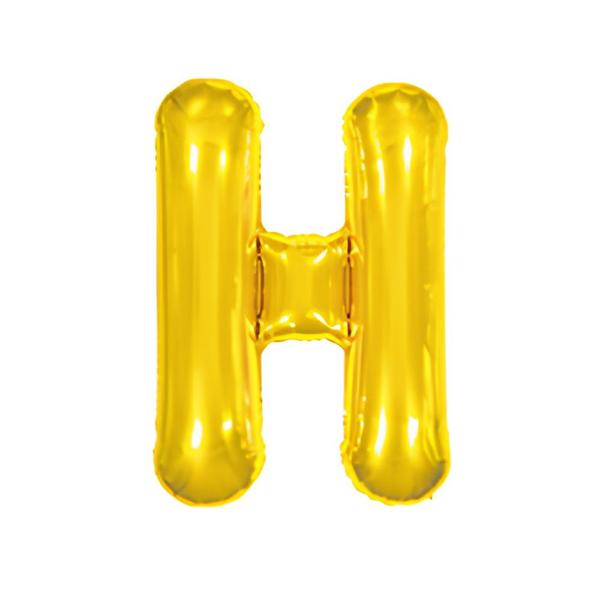 BALAO METAL. LETRA DOURADO H 45CM DAFESTA