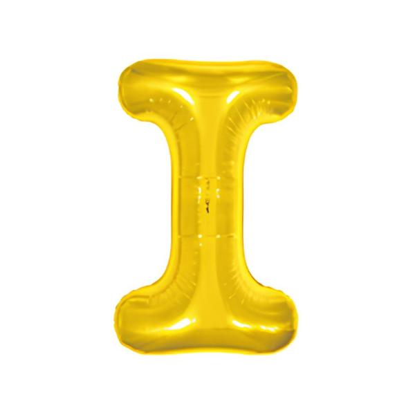BALAO METAL. LETRA DOURADO I 45CM DAFESTA