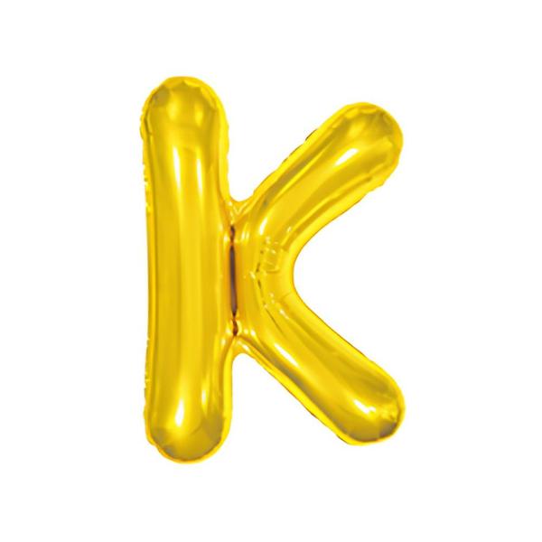 BALAO METAL. LETRA DOURADO K 45CM DAFESTA