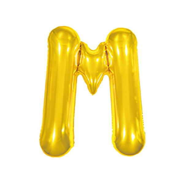 BALAO METAL. LETRA DOURADO M 45CM DAFESTA