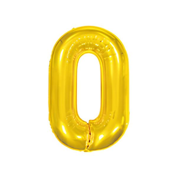 BALAO METAL. LETRA DOURADO O 45CM DAFESTA