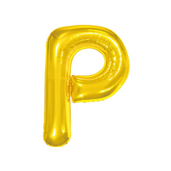 BALAO METAL. LETRA DOURADO P 45CM DAFESTA