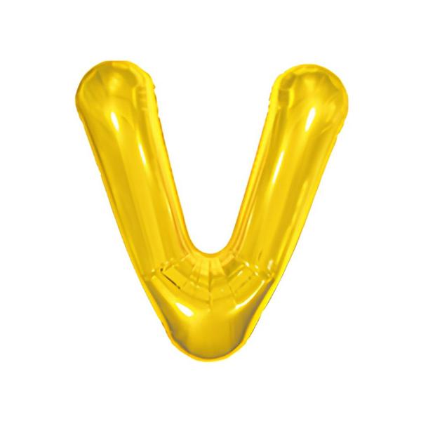 BALAO METAL. LETRA DOURADO V 45CM DAFESTA