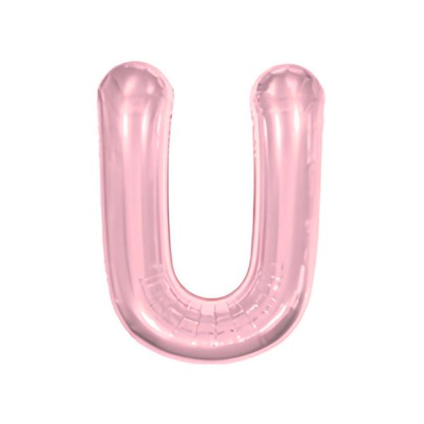 BALAO METAL. LETRA ROSE U 45CM DAFESTA