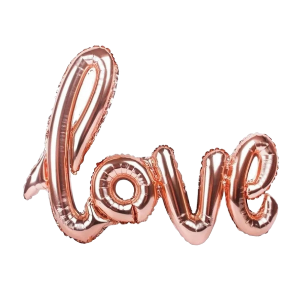 BALAO METAL. LOVE ROSE 66X100CM DAFESTA