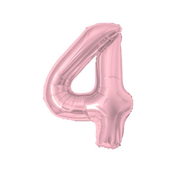 BALAO METAL. NUMERO ROSE 4 75CM DAFESTA