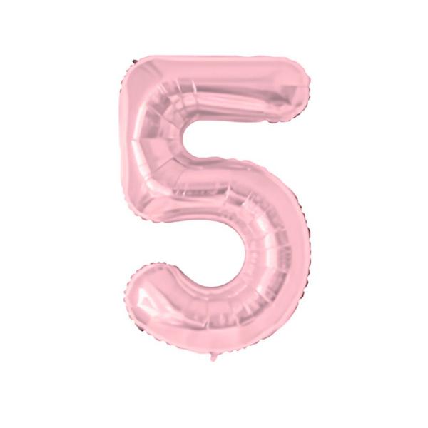 BALAO METAL. NUMERO ROSE 5 100CM DAFESTA