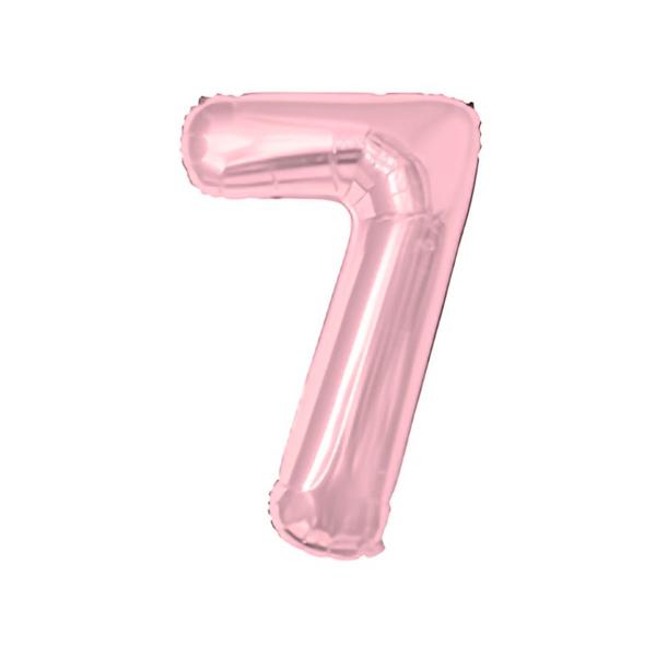 BALAO METAL. NUMERO ROSE 7 100CM DAFESTA