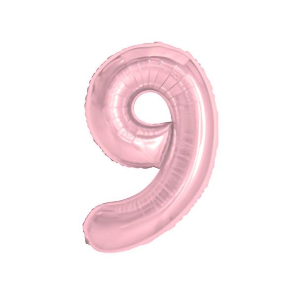 BALAO METAL. NUMERO ROSE 9 100CM DAFESTA