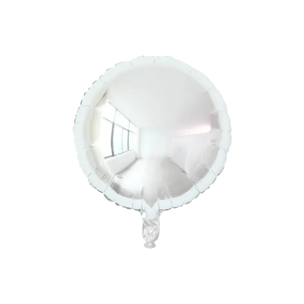 BALAO METAL. REDONDO PRATA 45CM DAFESTA