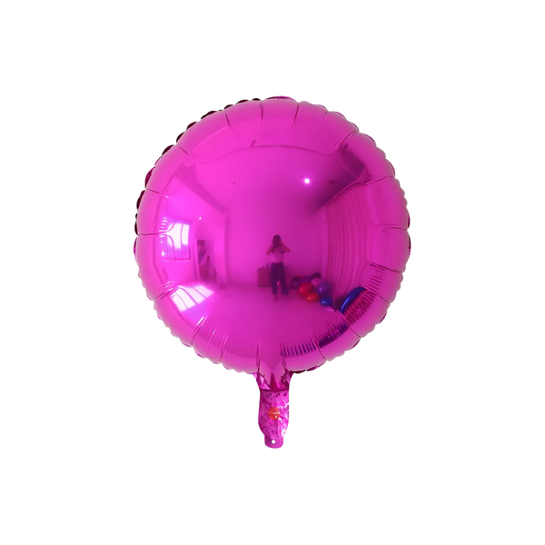 BALAO METAL. REDONDO ROSA 45CM DAFESTA