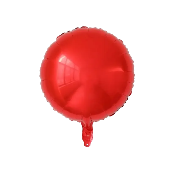 BALAO METAL. REDONDO VERMELHO 45CM DAFESTA