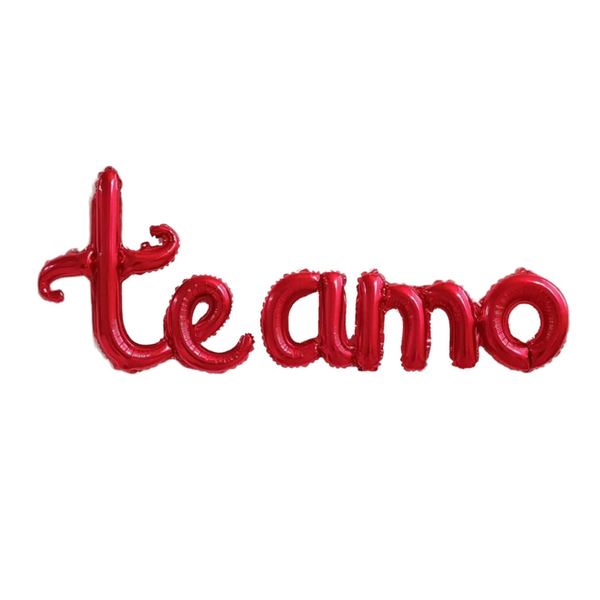 BALAO METAL. TE AMO VERMELHO 40X120CM DAFESTA