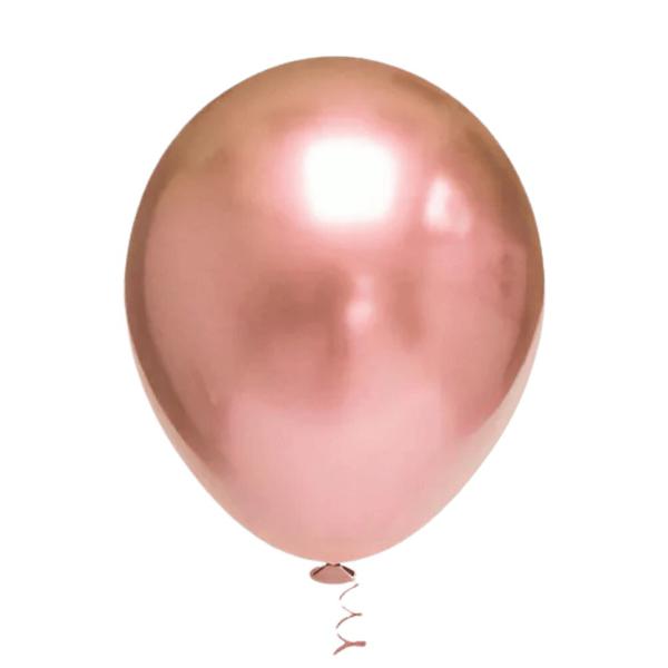 BALAO PLATINO ROSE GOLD 5" PIC PIC C/25UN
