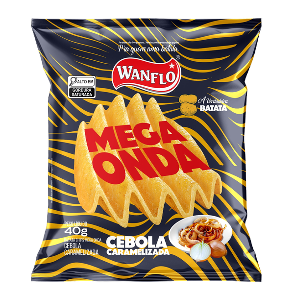 BATATA MEGA ONDA CEBOLA CARAMELIZADA 40G WANFLO