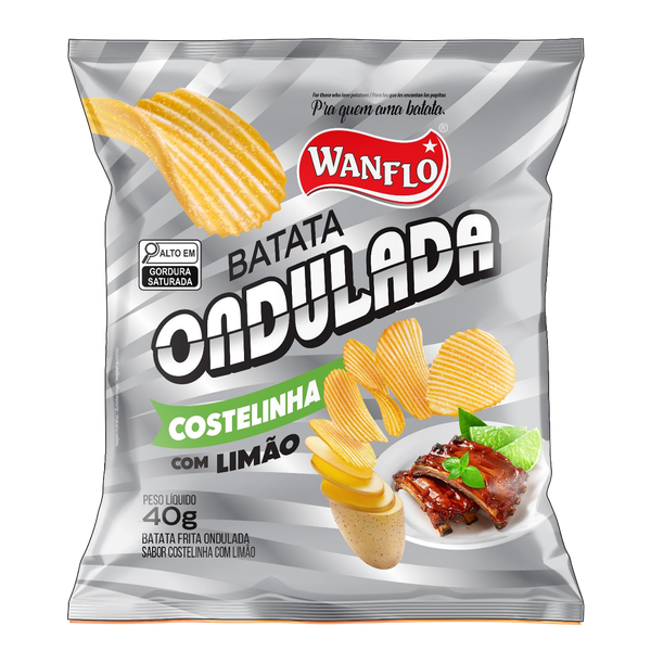 BATATA ONDULADA COSTELINHA C/ LIMÃO 40G WANFLO