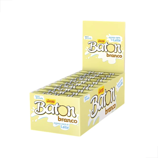 BATON CHOC. BRANCO 16G C/30UN GAROTO