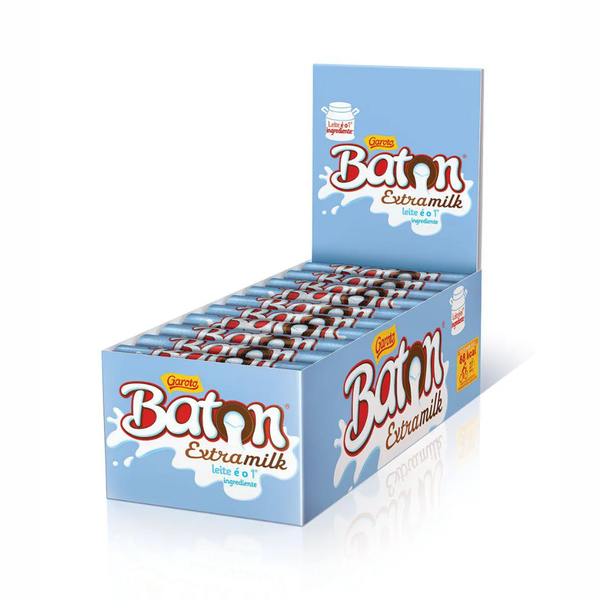 BATON CHOC. EXTRA MILK 16G C/30UN GAROTO